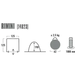 High Peak  Rimini douchetent blue< Tunneltenten|Koepeltenten
