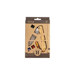 Multitools & Zakmessen-Homey's Olly EDC zakmes hout zilver