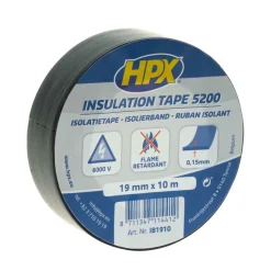 HPX 5200 isolatietape zwart 19 mm x 10 meter< Lijm, Kit & Tape