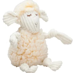 Hondenartikelen-HuggleHounds Louise Lamb HuggleFleece FlufferKnottie Plush Large hondenspeelgoed