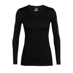 Thermokleding|Wintersport-Icebreaker 200 Oasis LS ronde hals thermoshirt dames black