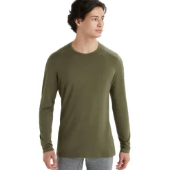 Thermokleding|Wintersport-Icebreaker 200 Oasis LS thermoshirt heren loden