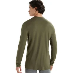 Thermokleding|Wintersport-Icebreaker 200 Oasis LS thermoshirt heren loden