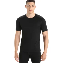 Thermokleding|Wintersport-Icebreaker 200 Oasis SS thermoshirt heren black