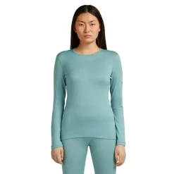 Icebreaker 260 Tech LS Crewe thermoshirt dames hydro< Thermokleding|Wintersport