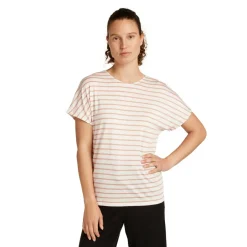 Outdoor Shirt-Icebreaker Drayden Reversible Stripe shirt dames ecru  heather desert sand