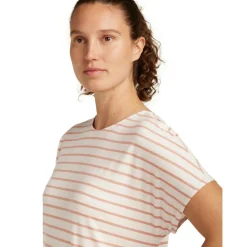 Outdoor Shirt-Icebreaker Drayden Reversible Stripe shirt dames ecru  heather desert sand