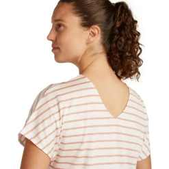 Outdoor Shirt-Icebreaker Drayden Reversible Stripe shirt dames ecru  heather desert sand