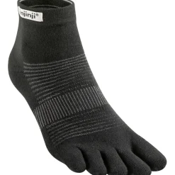 Hardloopkleding-Injinji Run Lightweight Mini-Crew hardloopsokken black