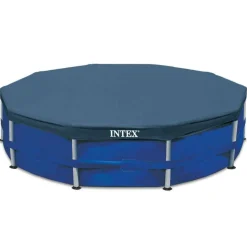Zwembad Accessoires-Intex Metal Frame Pool Cover 457 afdekzeil