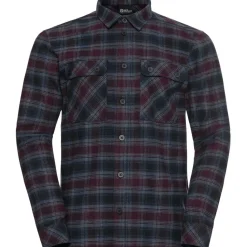 Jack Wolfskin  Baja overhemd heren check dark navy< Outdoor Shirt