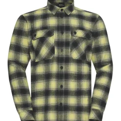 Jack Wolfskin  Baja overhemd heren check lemon ice< Outdoor Shirt