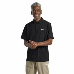 Outdoor Shirt-Jack Wolfskin  Delgami polo heren black