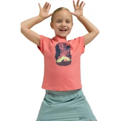 Outdoor Shirt-Jack Wolfskin  Graphic shirt junior sunset coral