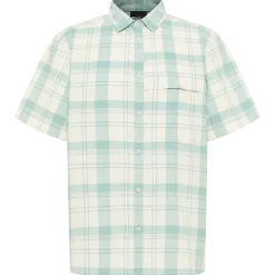 Outdoor Shirt-Jack Wolfskin  Great Plains overhemd heren check soft jade