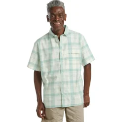 Outdoor Shirt-Jack Wolfskin  Great Plains overhemd heren check soft jade