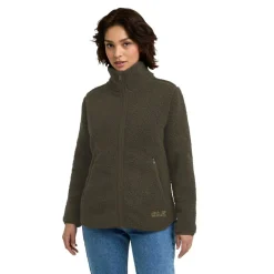 Fleece Vest-Jack Wolfskin  High Curl fleece vest dames obsidian moss