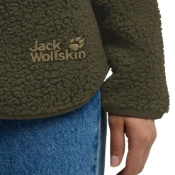 Fleece Vest-Jack Wolfskin  High Curl fleece vest dames obsidian moss
