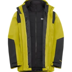 Jack Wolfskin  Jasper 3-in-1 outdoor jack heren chartreuse< Outdoor Jack