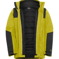 Jack Wolfskin  Jasper 3-in-1 outdoor jack heren chartreuse< Outdoor Jack