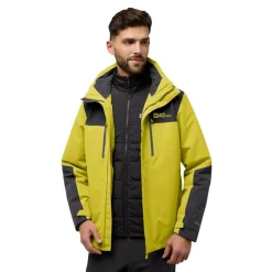 Jack Wolfskin  Jasper 3-in-1 outdoor jack heren chartreuse< Outdoor Jack