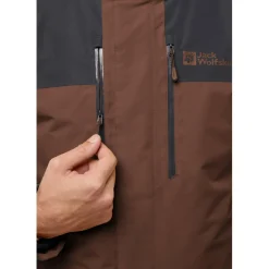 Jack Wolfskin  Jasper 3-in-1 outdoor jack heren hot choc< Outdoor Jack