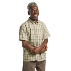 Outdoor Shirt-Jack Wolfskin  Planalto overhemd heren check cold coffee