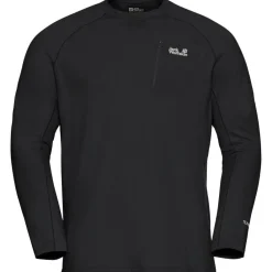 Outdoor Trui-Jack Wolfskin  Prelight Trail Crew shirt heren black