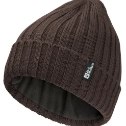 Jack Wolfskin  Rib Knit muts peat< Mutsen|Wintersport