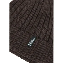 Jack Wolfskin  Rib Knit muts peat< Mutsen|Wintersport