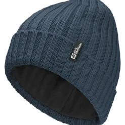 Mutsen|Wintersport-Jack Wolfskin  Rib Knit muts midnight sky