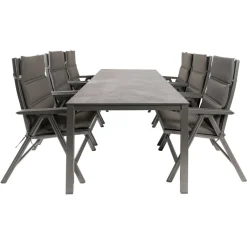 Tuinsets-Kettler HPL 220 Basic Plus 6 verstelbaar tuinset antraciet