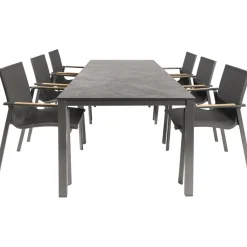 Tuinsets-Kettler HPL 220 Diamond 6 dining tuinset antraciet