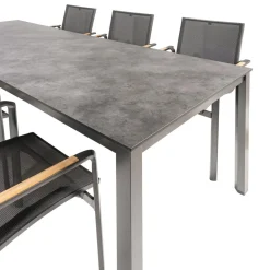 Tuinsets-Kettler HPL 220 Diamond 6 dining tuinset antraciet