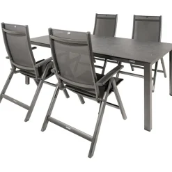 Kettler HPL 180 Easy 4 verstelbaar tuinset jura antraciet< Tuinsets