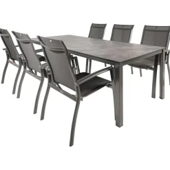 Tuinsets-Kettler HPL 220 Legato 6 dining tuinset antraciet