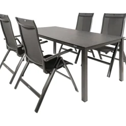 Kettler HPL 180 Legato 4 verstelbaar tuinset jura  antraciet< Tuinsets