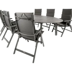 Kettler HPL Edge 240 Basic Plus 6 verstelbaar tuinset  antraciet< Tuinsets