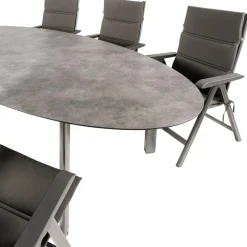 Kettler HPL Edge 240 Basic Plus 6 verstelbaar tuinset  antraciet< Tuinsets