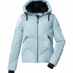 Ski Jassen|Wintersport-Killtec KSW 113 winterjas dames light ice blue