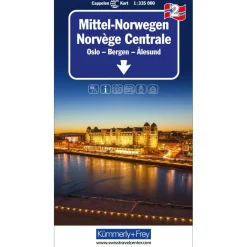 Kümmerly & Frey  Centraal-Noorwegen Oslo Bergen Älesund wegenkaart< Reisboeken & Kaarten