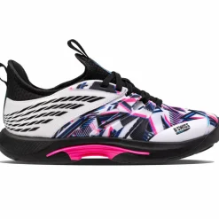 Padelschoenen-K-Swiss Speedtrac padelschoenen heren white black neon pink