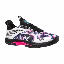 Padelschoenen-K-Swiss Speedtrac padelschoenen heren white black neon pink