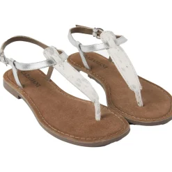 Lazamani 75.625 sandalen dames t-strap silver< Sandalen