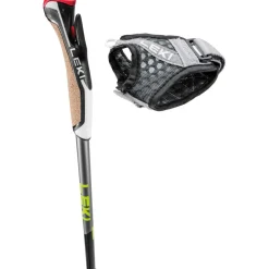 Wandelen|Wandelstokken-Leki Traveller Alu wandelstokken black silvergrey neon yellow