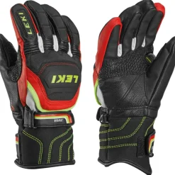 Handschoenen & Wanten|Wintersport-Leki Worldcup Race Flex S handschoenen junior black red