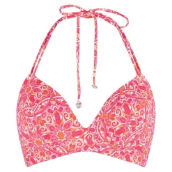 Bikini-LingaDore Triangle bikinitop dames hot pink paisley