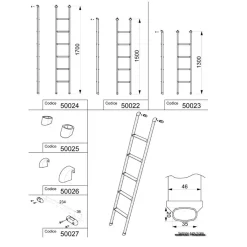 Lippert Titta aluminium ladder 170 x 28 cm< Ladders