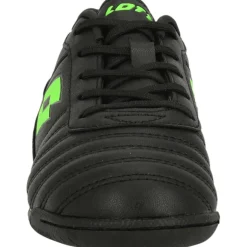 Lotto Milano 700 ID JR zaalvoetbalschoenen junior all black spring green< Voetbalschoenen