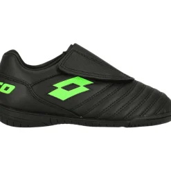 Lotto Milano 700 ID K zaalvoetbalschoenen junior all black spring green< Voetbalschoenen